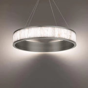 JC Alabaster Round Ring  LED Chandelier  28"