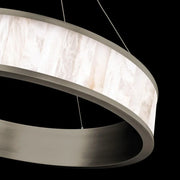 JC Alabaster Round Ring  LED Chandelier  28"