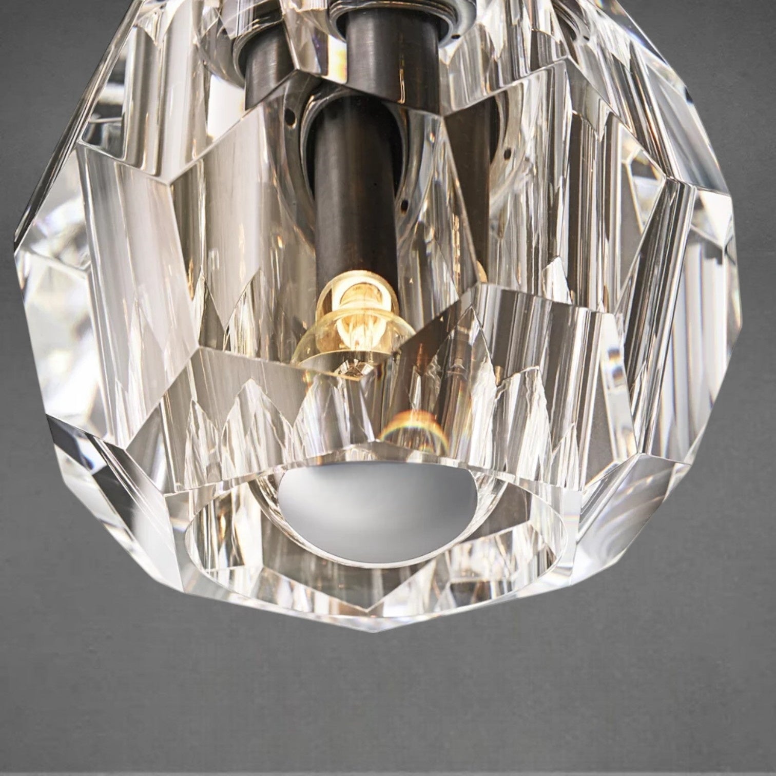 Bille De Crystal Glass Petite Flushmount