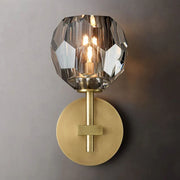 JC Seaver Smoke Glass Short Wall Sconce