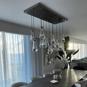 JC Raindrops Rectangle Chandelier