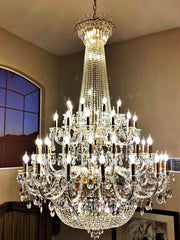 JC Extra Large European-style Multi-layers Candle Luxury Crystal Chandelier