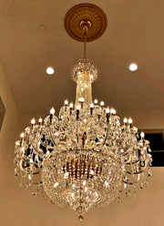 JC Extra Large European-style Multi-layers Candle Luxury Crystal Chandelier