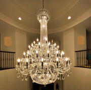 JC Extra Large European-style Multi-layers Candle Luxury Crystal Chandelier