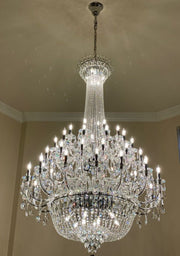 JC Extra Large European-style Multi-layers Candle Luxury Crystal Chandelier