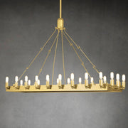 JC Caminare Vintage Filament Rectangular Chandelier