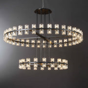 Arcachen Crystal Round 2-Tier Chandelier 60"