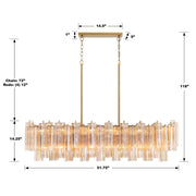 Addis Linear Chandelier 51"W