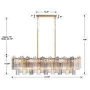 Addis Linear Chandelier 51"W