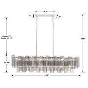 Addis Linear Chandelier 51"W